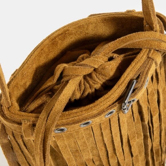 Fame Long Fringe Bucket Shoulder Bag - Picture 5 of 8